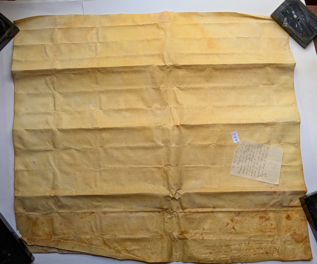 Parchemin 1561 Beziers - échange de terres (Puisserguier ?) - MA2-photo-2