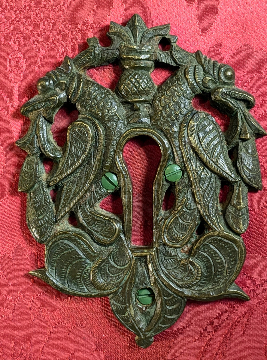 Lock Decorated With Chimeras - Bronze, India, Rajasthan, 18th Century - No. 2-photo-2