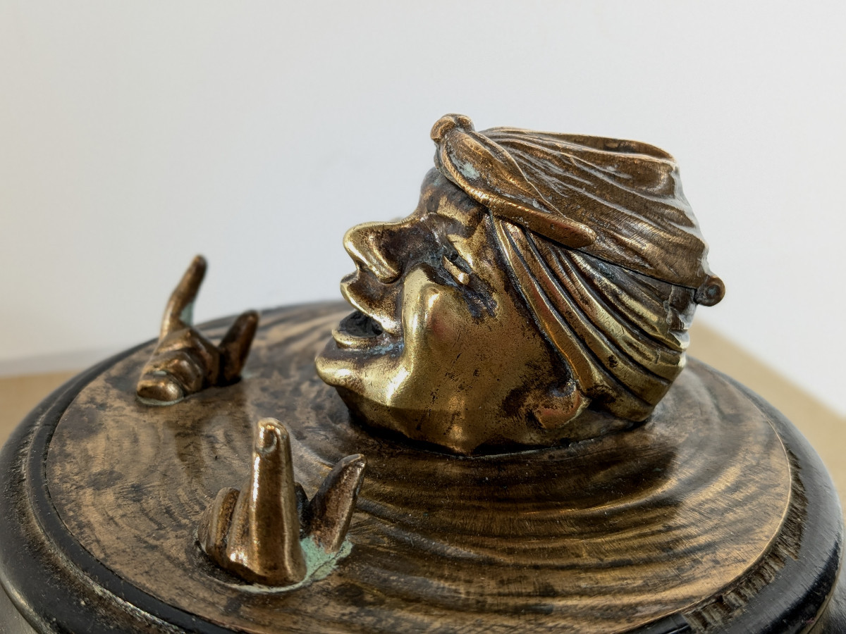 Encrier au baigneur - bronze circa 1850-80-photo-1