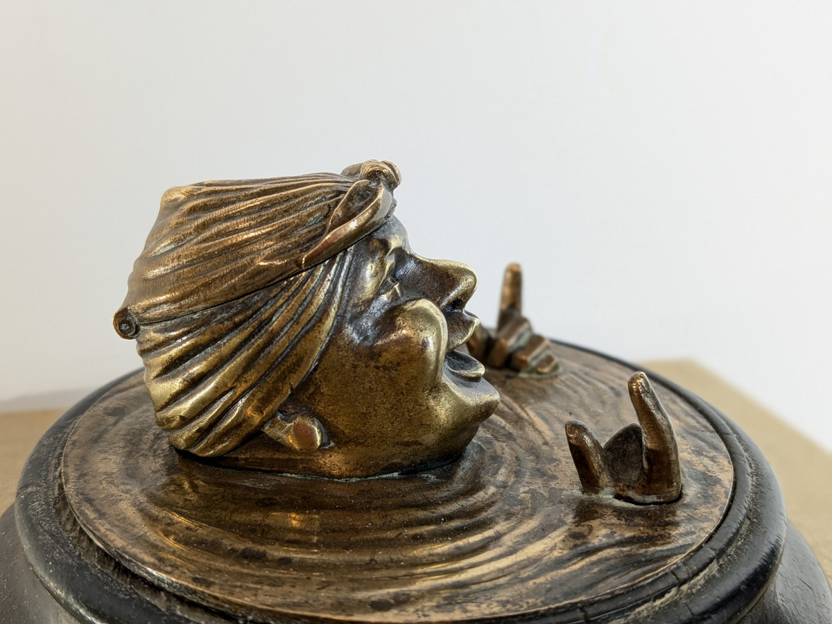 Encrier au baigneur - bronze circa 1850-80-photo-2