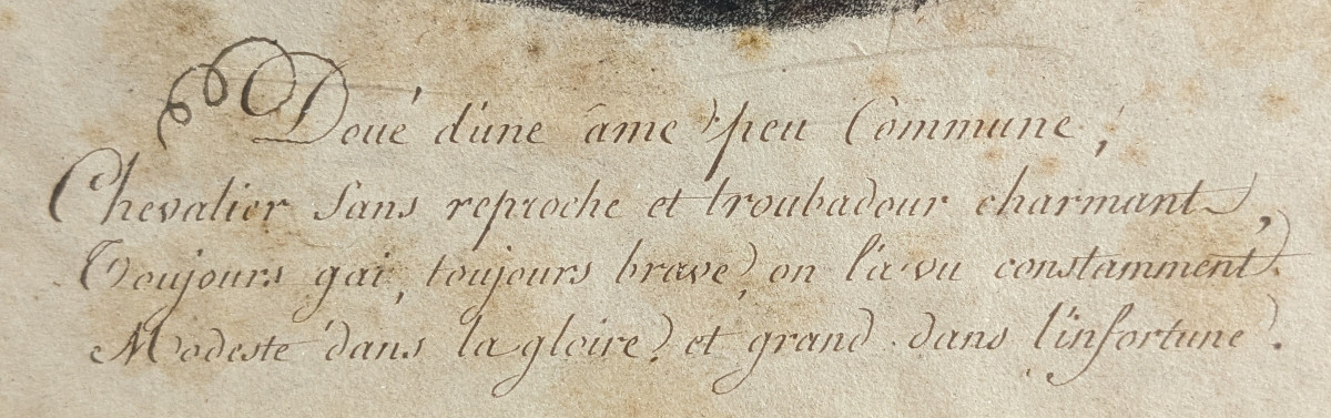 Portrait d'un membre de l'Ordre de Saint Michel - fusain 1820-photo-1