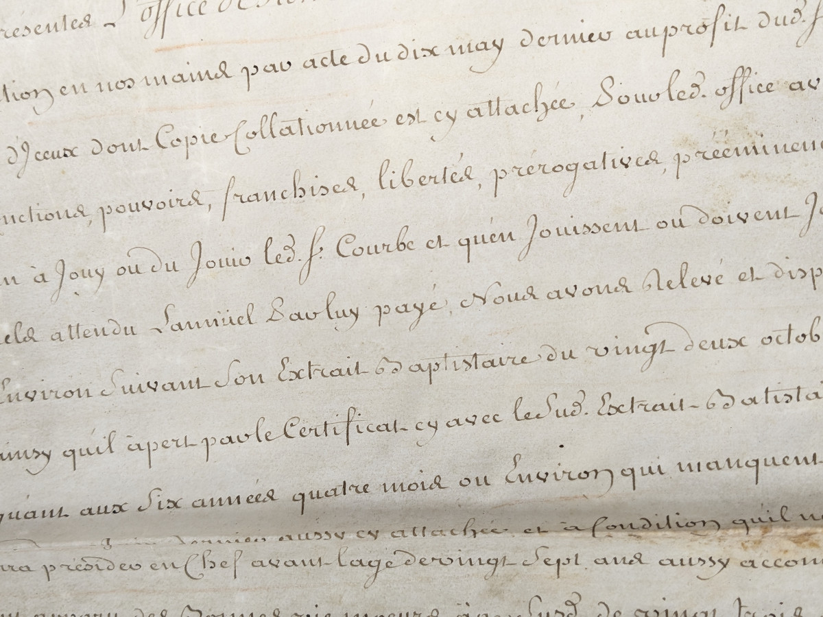 Lettres de provision d'office de Jacquet de la Douai 1737-94 - parchemin 1759-photo-1