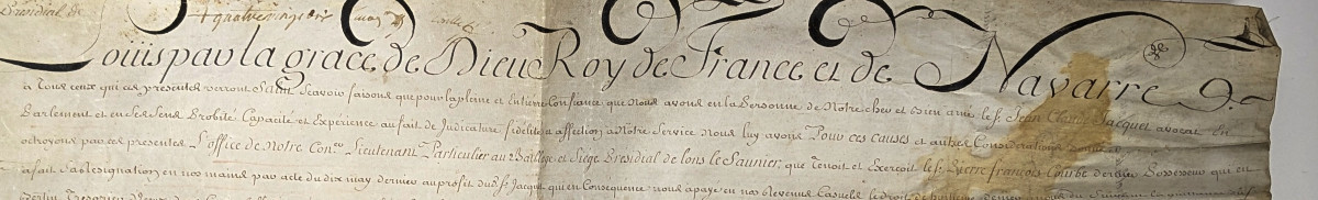 Lettres de provision d'office de Jacquet de la Douai 1737-94 - parchemin 1759-photo-7
