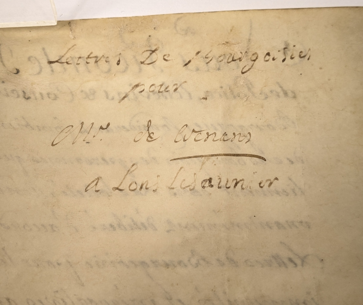 Letter Of Bourgeoisie Granted By The Town Of Lons Le Saunier To The Lord Of Crenans - 1768-photo-3