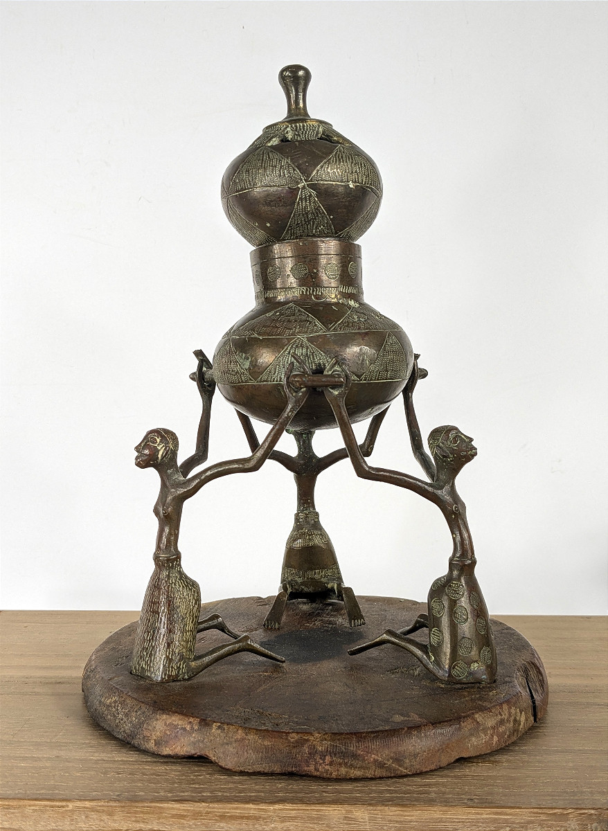 Perfume Burner Benin Dahomey - Ato Ceremony - Colonial Work, Early 20th Century-photo-3