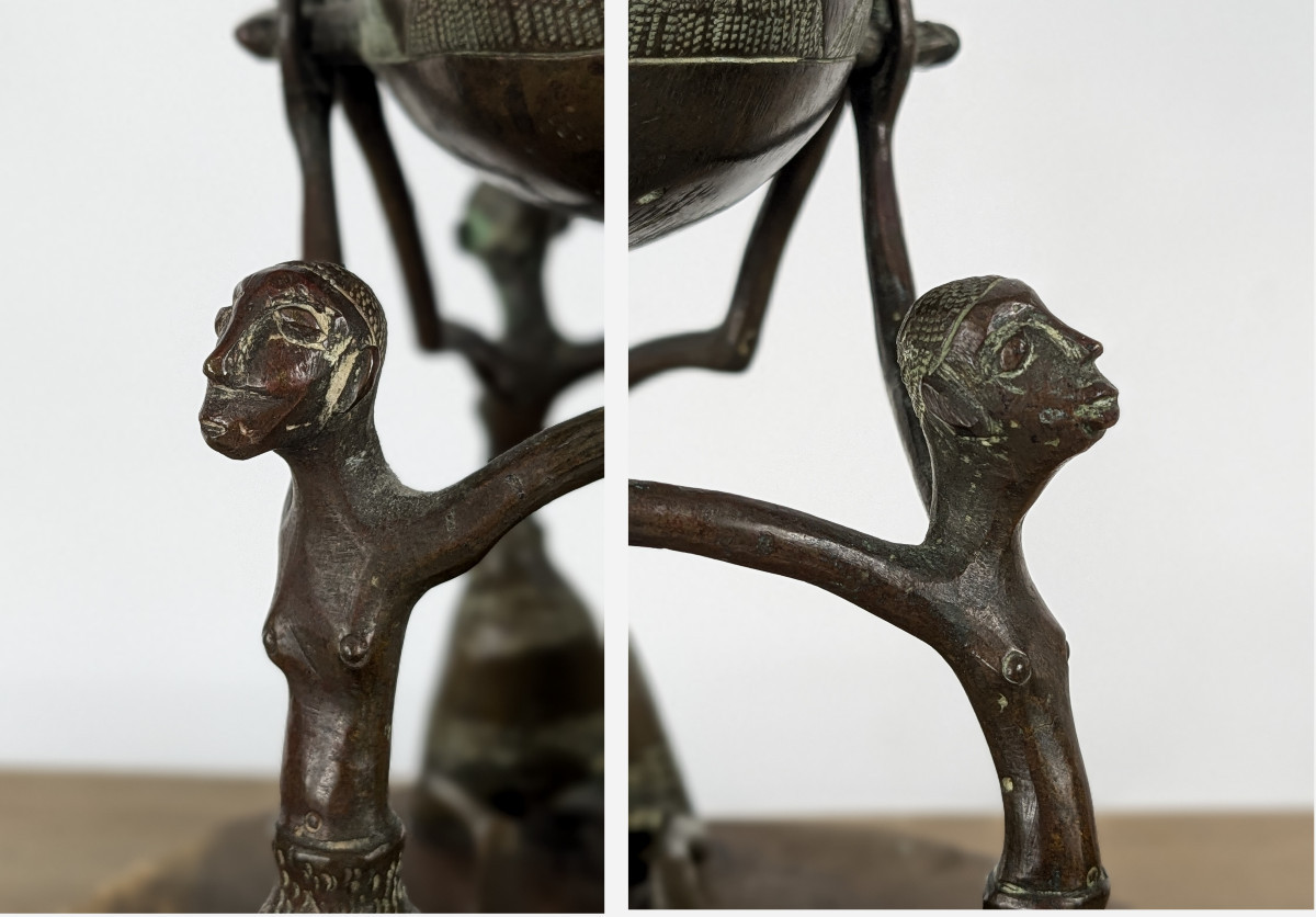 Perfume Burner Benin Dahomey - Ato Ceremony - Colonial Work, Early 20th Century-photo-4