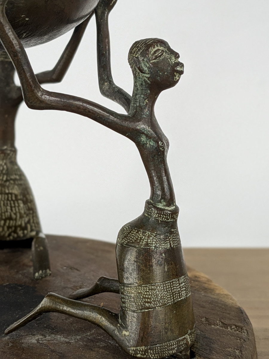 Perfume Burner Benin Dahomey - Ato Ceremony - Colonial Work, Early 20th Century-photo-4