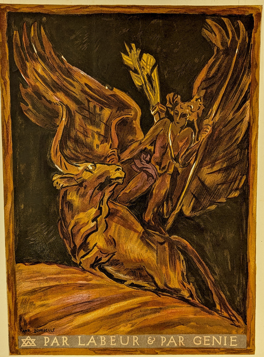 Antoine Bourdelle  - Affiche pour l' Exposition Internationale des Arts Décoratifs 1925-photo-3