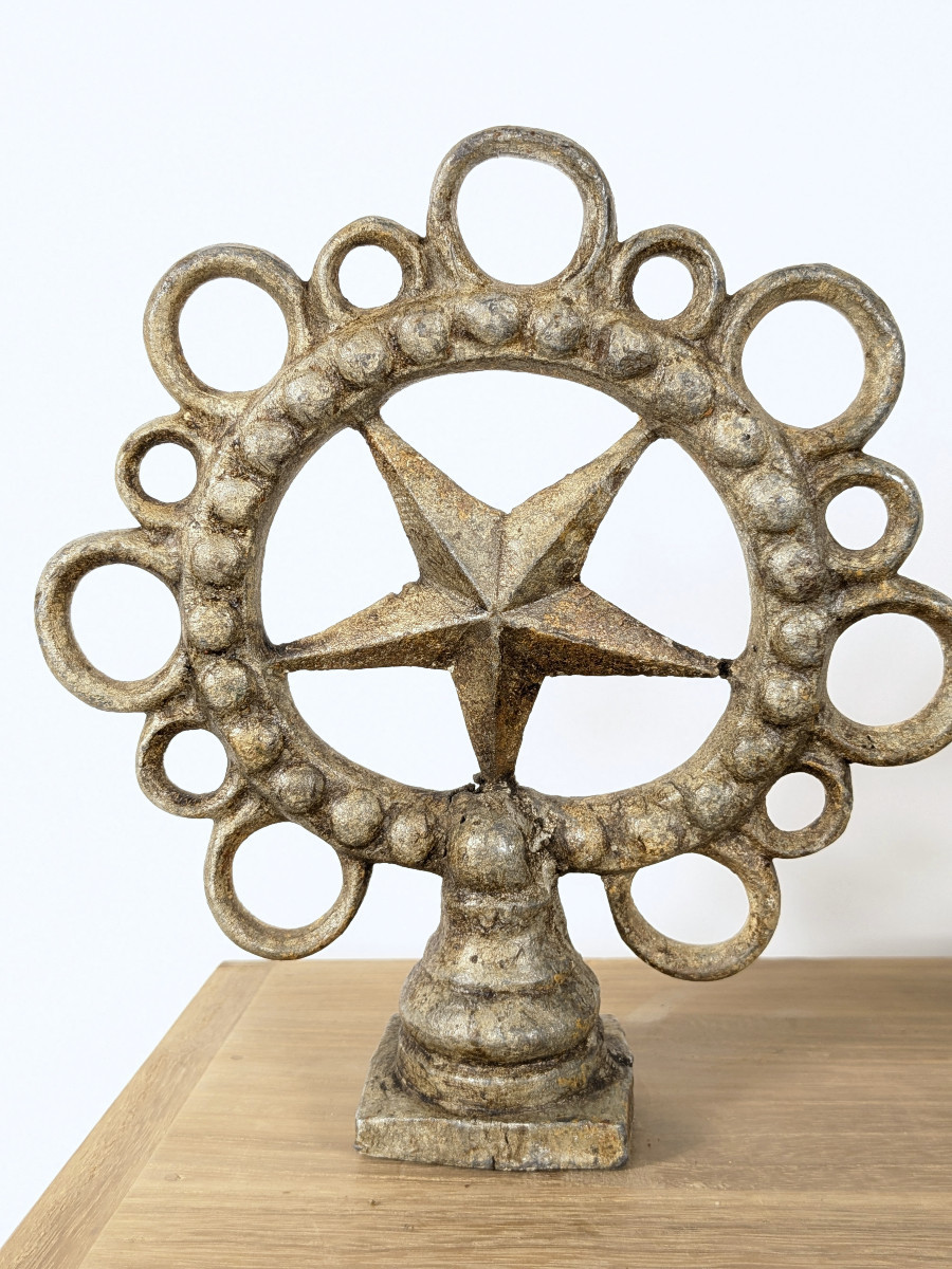 Ridge Elements With Solar Symbols And Putti - Lead - 18th Century-photo-3