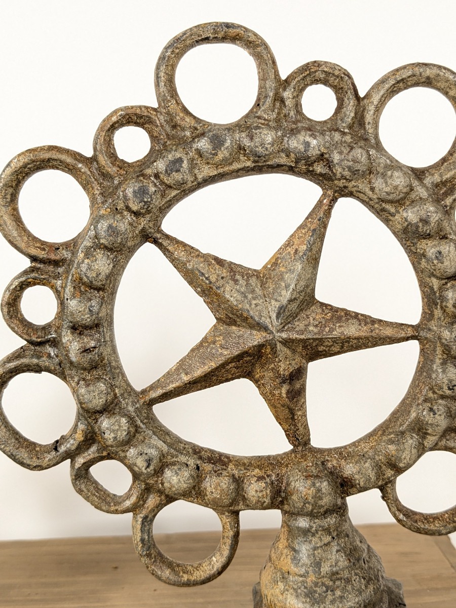 Ridge Elements With Solar Symbols And Putti - Lead - 18th Century-photo-4