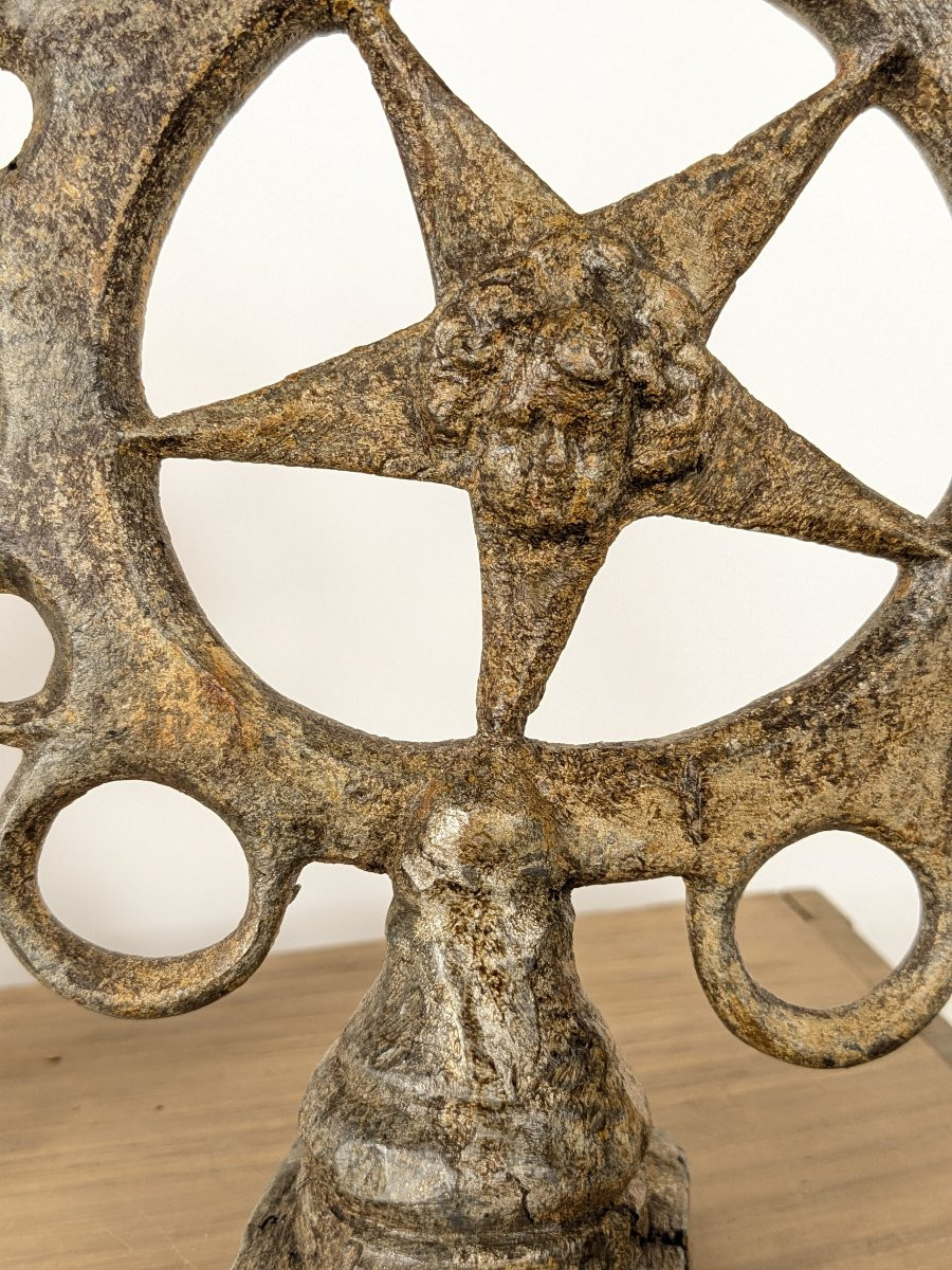 Ridge Elements With Solar Symbols And Putti - Lead - 18th Century-photo-4