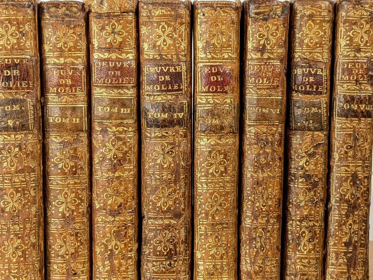Oeuvres de Molière - gravures de François boucher - 8 volumes 1753 -photo-2