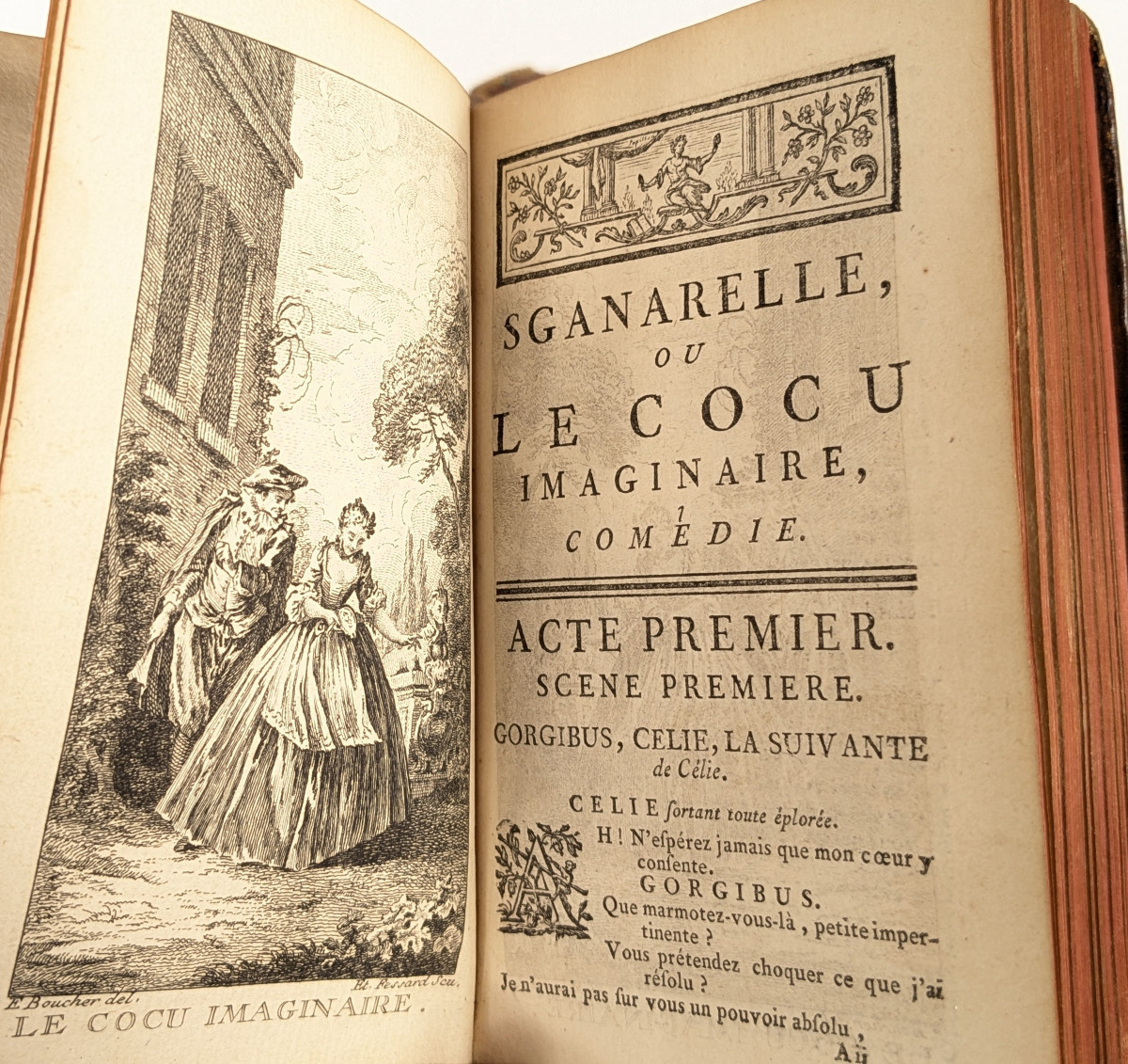Oeuvres de Molière - gravures de François boucher - 8 volumes 1753 -photo-2