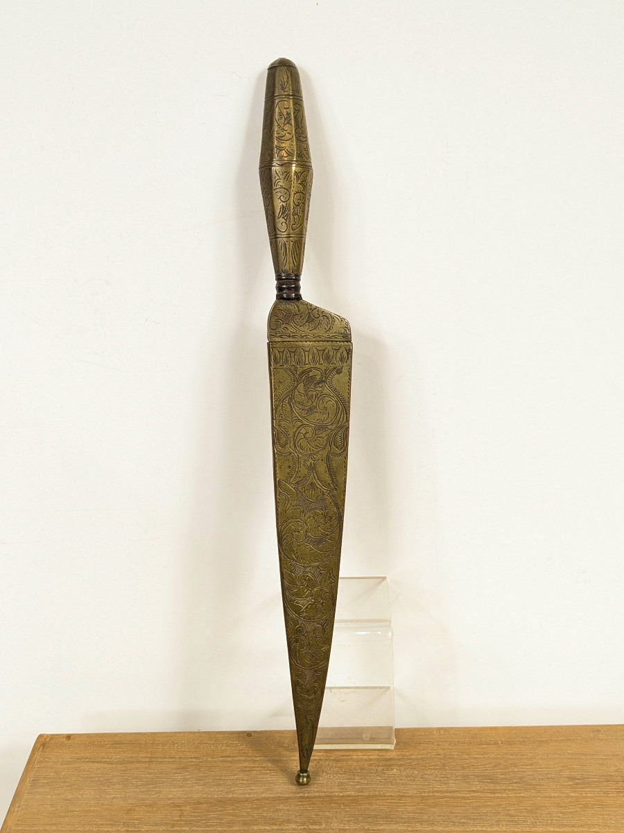 Andalusian Dagger - Malaga - Circa Late 18th Century - Engraved Decoration.-photo-2