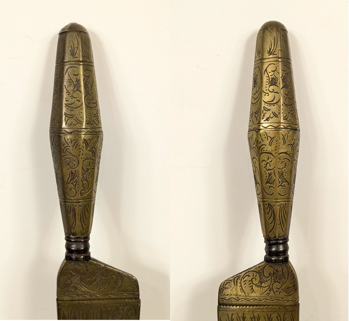 Andalusian Dagger - Malaga - Circa Late 18th Century - Engraved Decoration.-photo-4