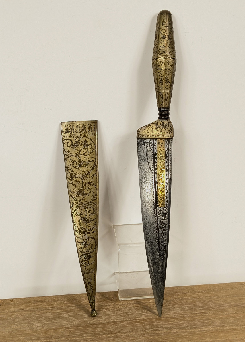Andalusian Dagger - Malaga - Circa Late 18th Century - Engraved Decoration.
