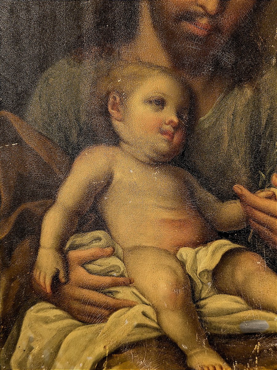 Joseph And The Child Jesus - Oil On Copper Second Half 18th Century Italy ? - To Restore-photo-4