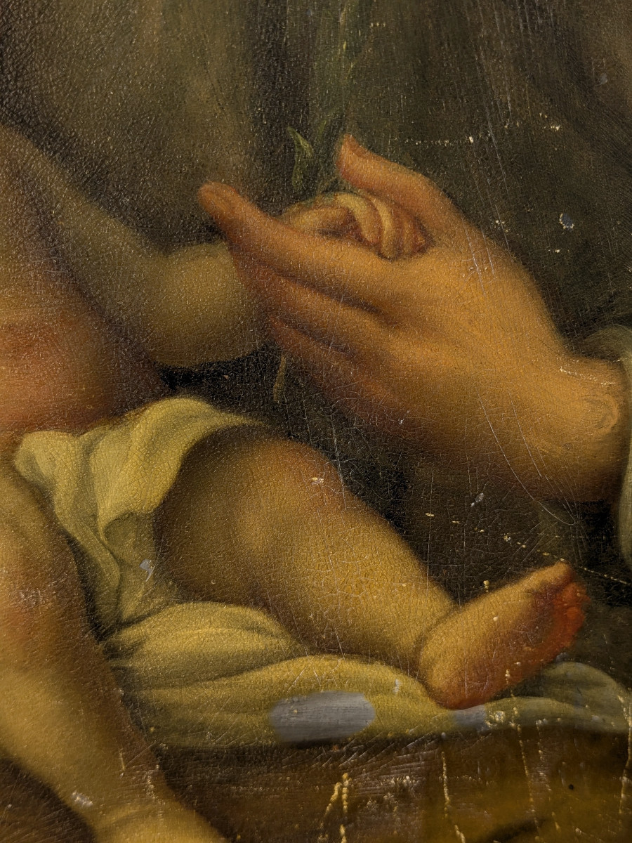 Joseph And The Child Jesus - Oil On Copper Second Half 18th Century Italy ? - To Restore-photo-2