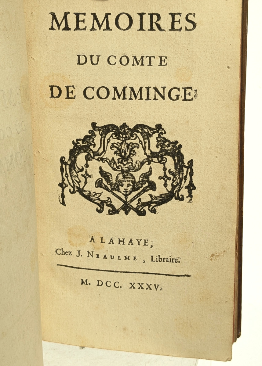 Mémoires Du Comte De Comminge By De Tencin 1735 - First Edition