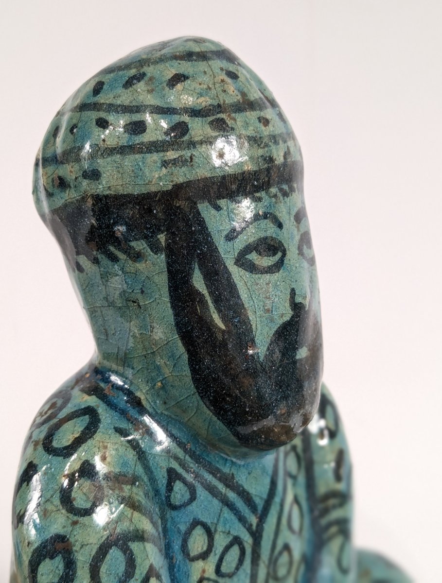 Personnage en faïence - Iran fin de l'époque Kadjar - fin XIXe -photo-4