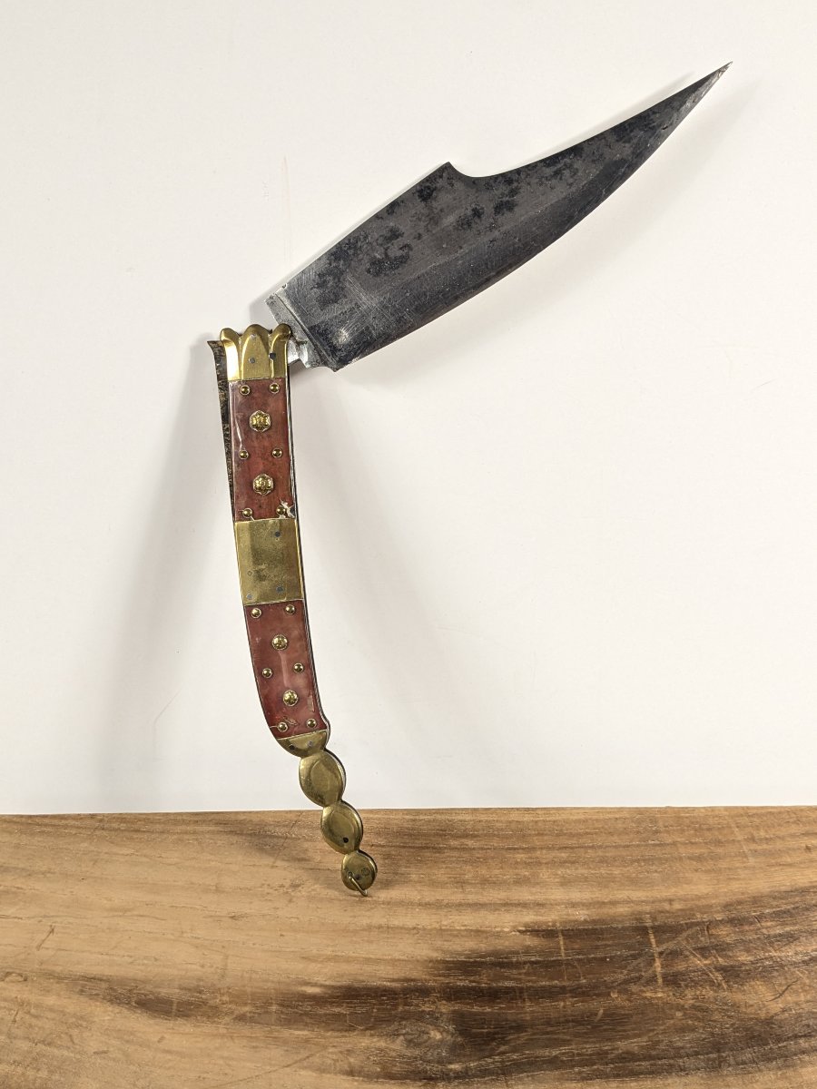 Spanish Navaja Folding Knife From Albacete - 19th Century - France-photo-2