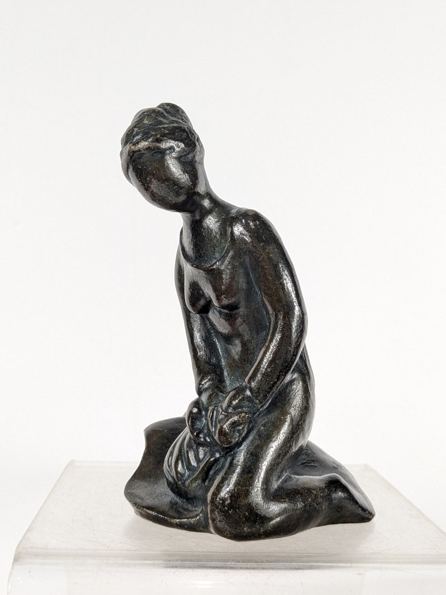 Une lavandière - petit bronze 1970-80-photo-3