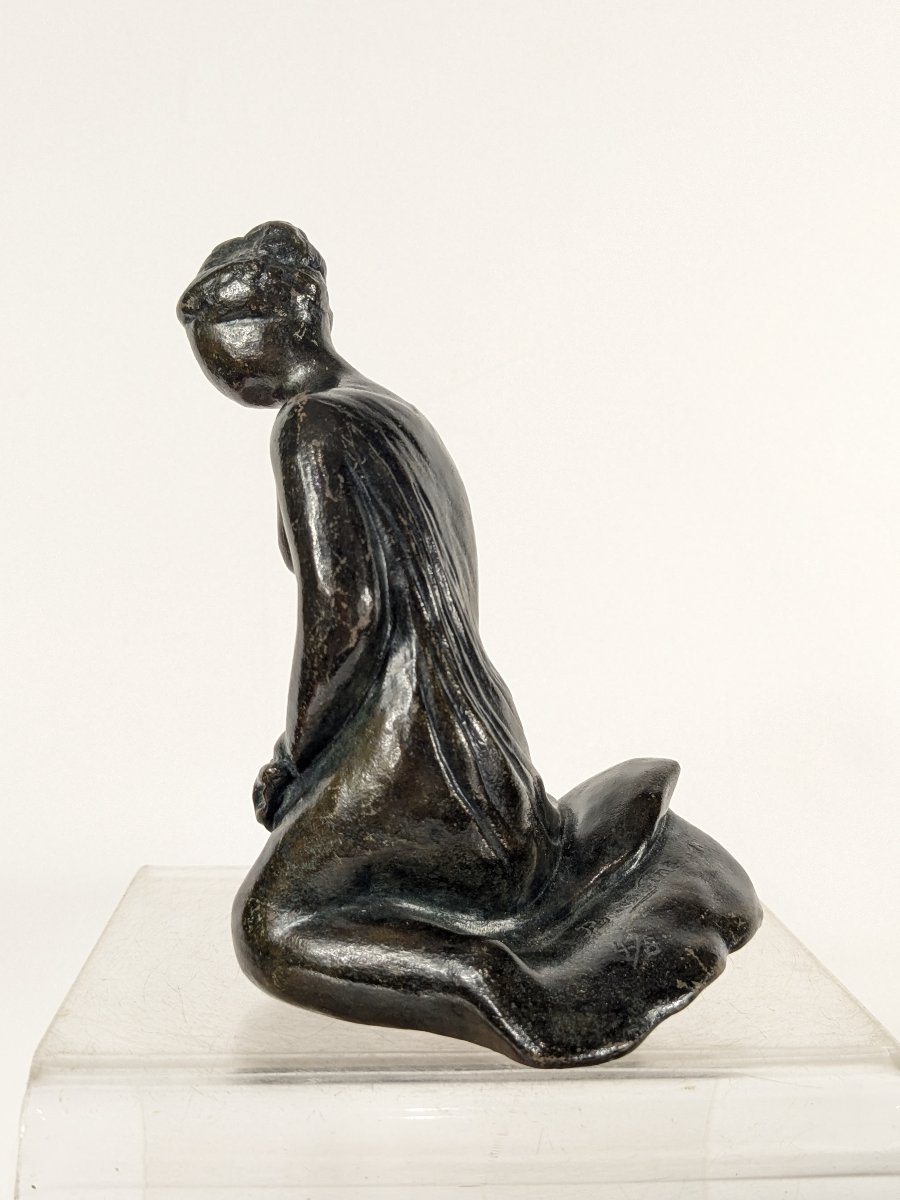 Une lavandière - petit bronze 1970-80-photo-4