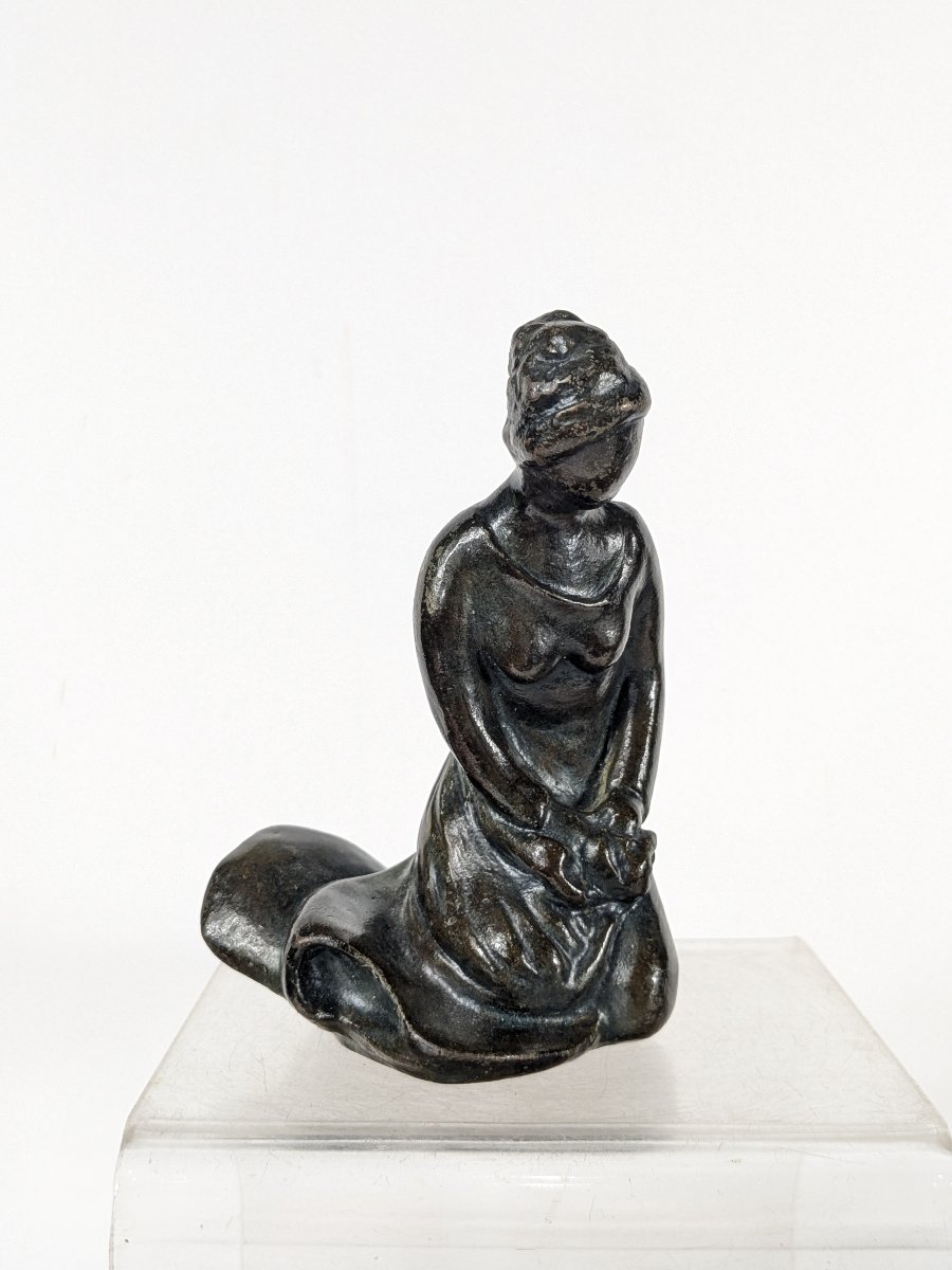 Une lavandière - petit bronze 1970-80