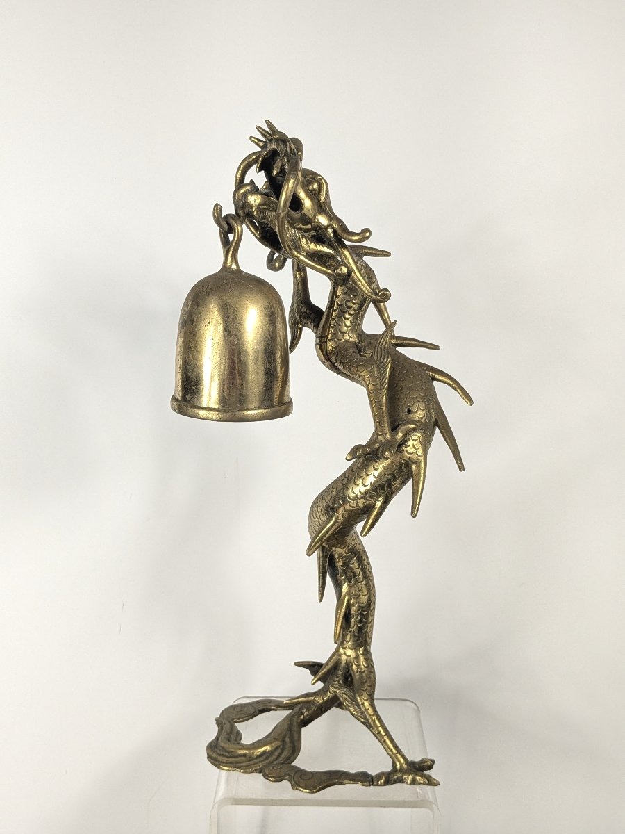 Dragon Gong - Brass 1930-50 Indochina-photo-2