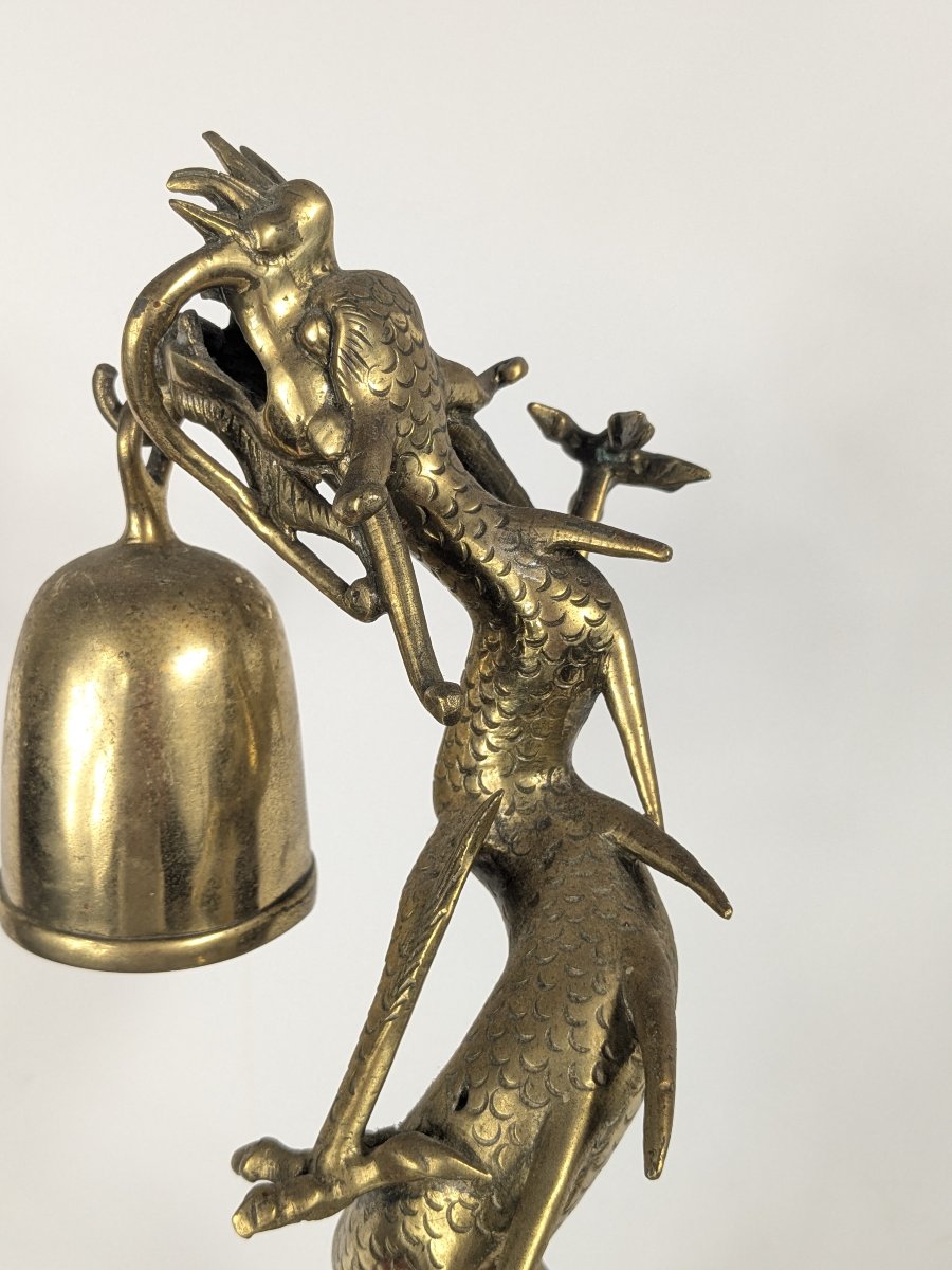 Dragon Gong - Brass 1930-50 Indochina-photo-3