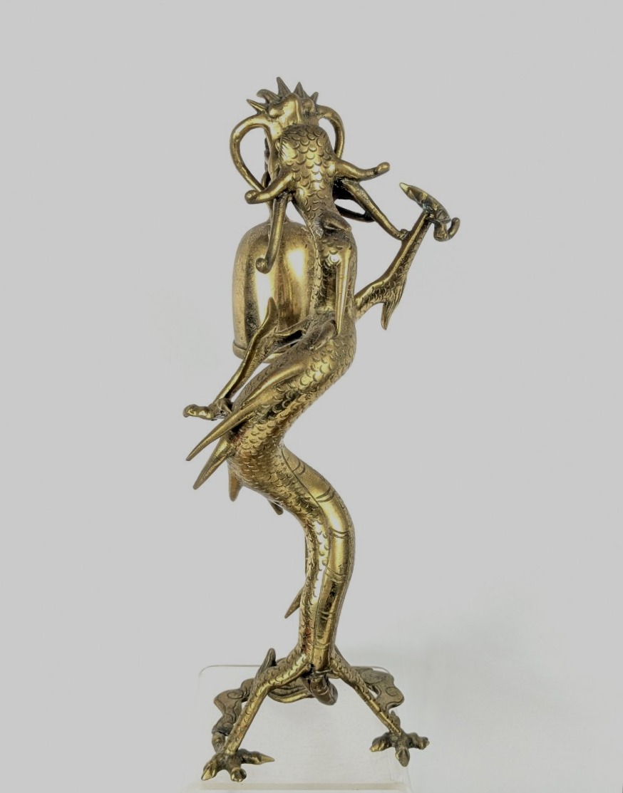 Dragon Gong - Brass 1930-50 Indochina-photo-4