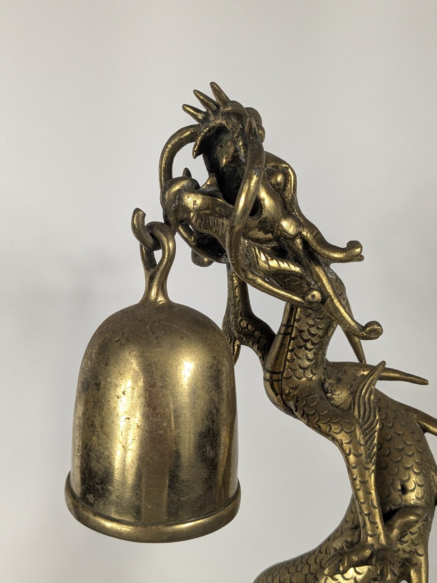 Dragon Gong - Brass 1930-50 Indochina-photo-1