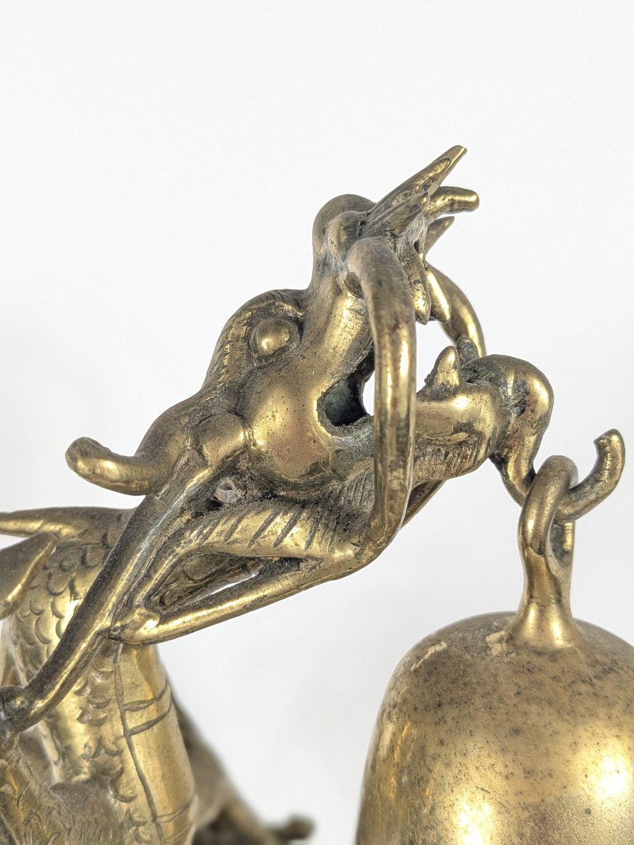 Dragon Gong - Brass 1930-50 Indochina-photo-4