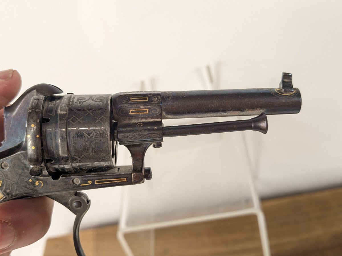 Small Lady's Pistol Circa 1870 - Gold Inlays-photo-2
