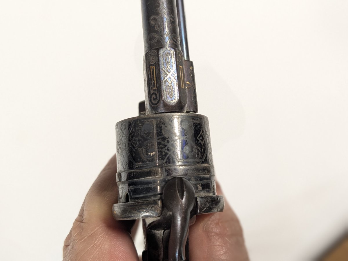 Small Lady's Pistol Circa 1870 - Gold Inlays-photo-4