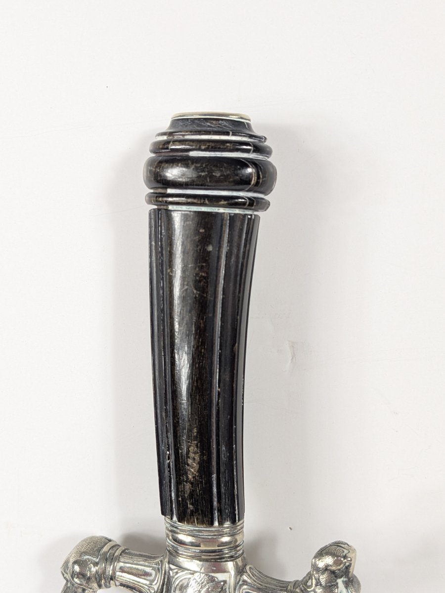 Hunting Dagger - Inverted Dog Heads - Circa 1850-80 - 62.5 Cm-photo-4