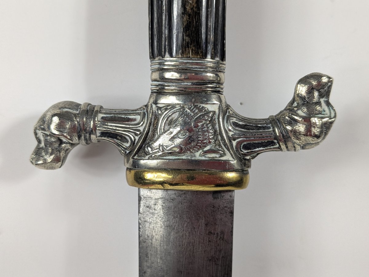 Hunting Dagger - Inverted Dog Heads - Circa 1850-80 - 62.5 Cm-photo-1