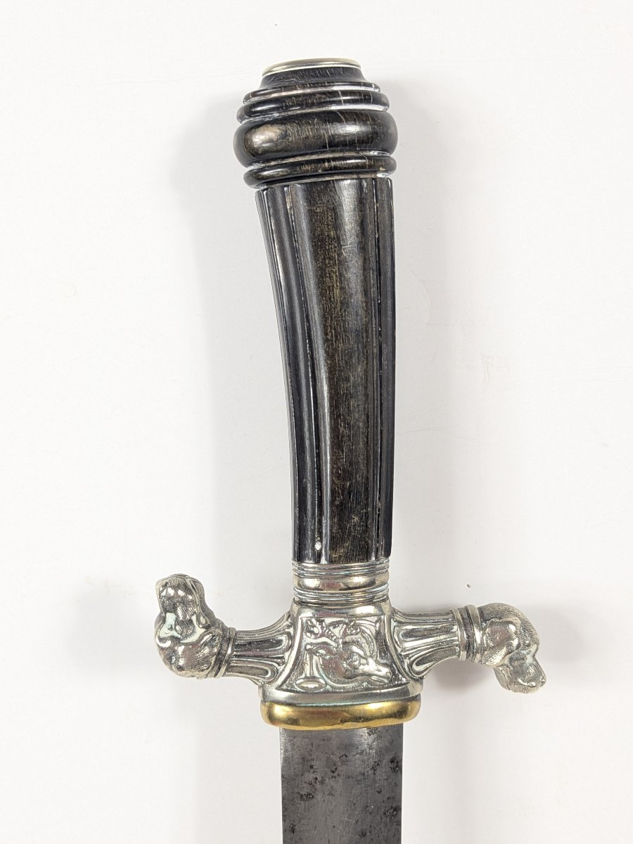 Hunting Dagger - Inverted Dog Heads - Circa 1850-80 - 62.5 Cm-photo-2
