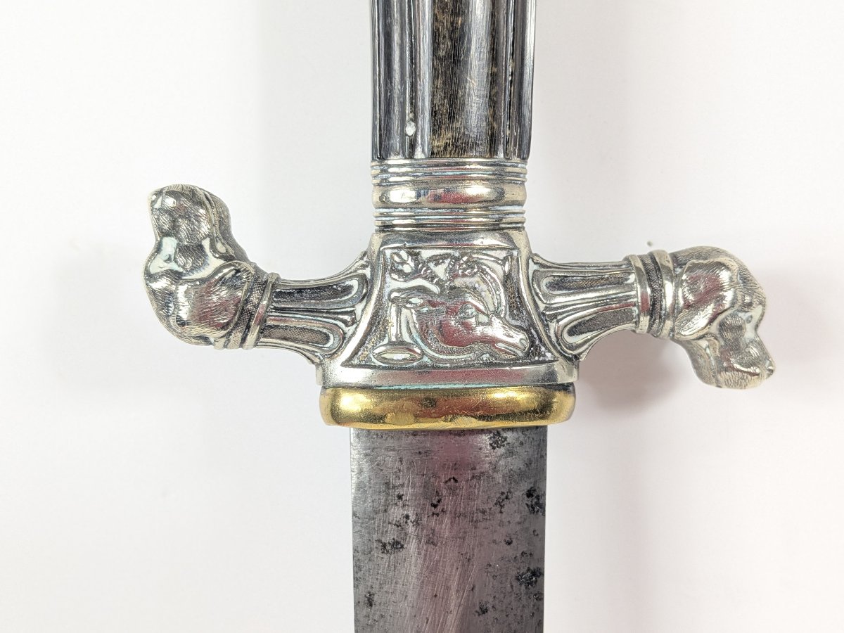 Hunting Dagger - Inverted Dog Heads - Circa 1850-80 - 62.5 Cm-photo-3