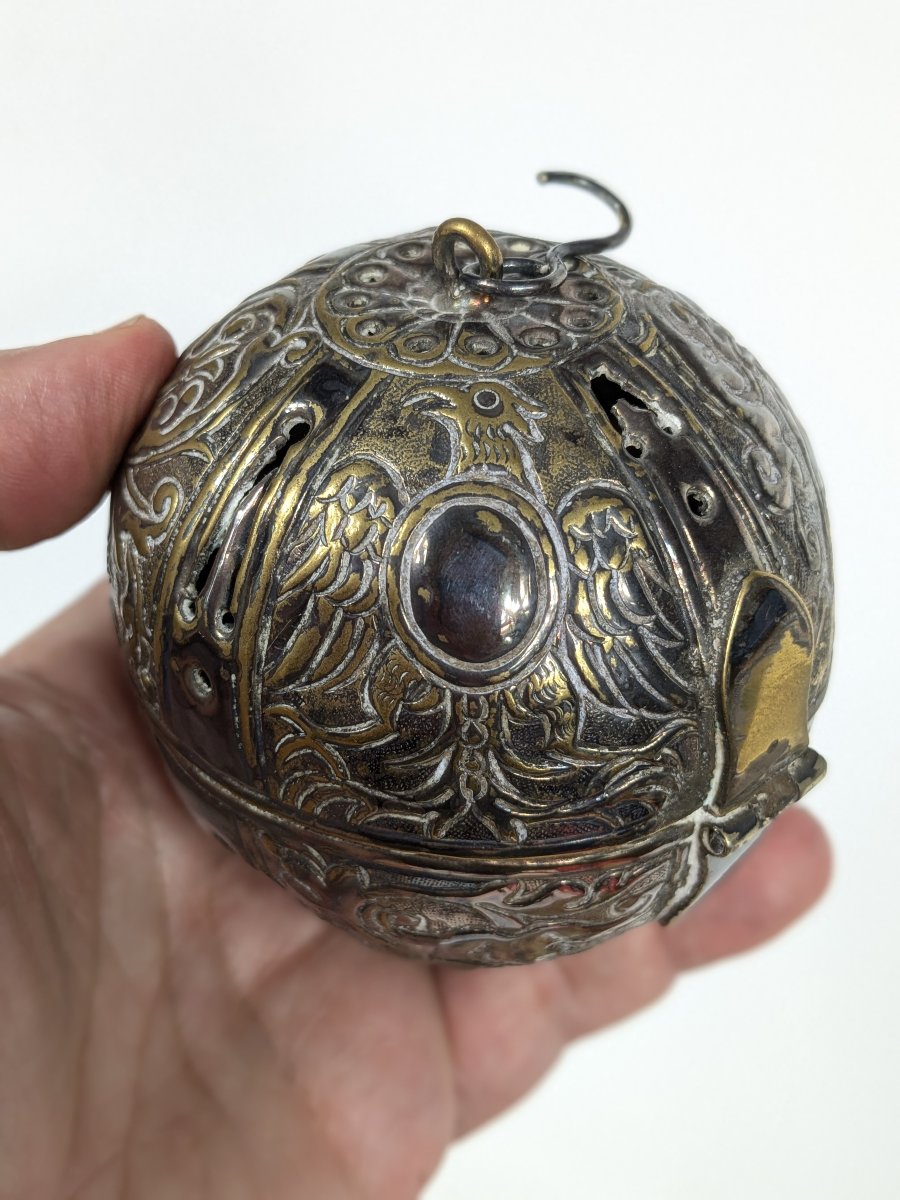Silver-plated Copper Incense Burner - 18th Century - Central Europe ?-photo-2
