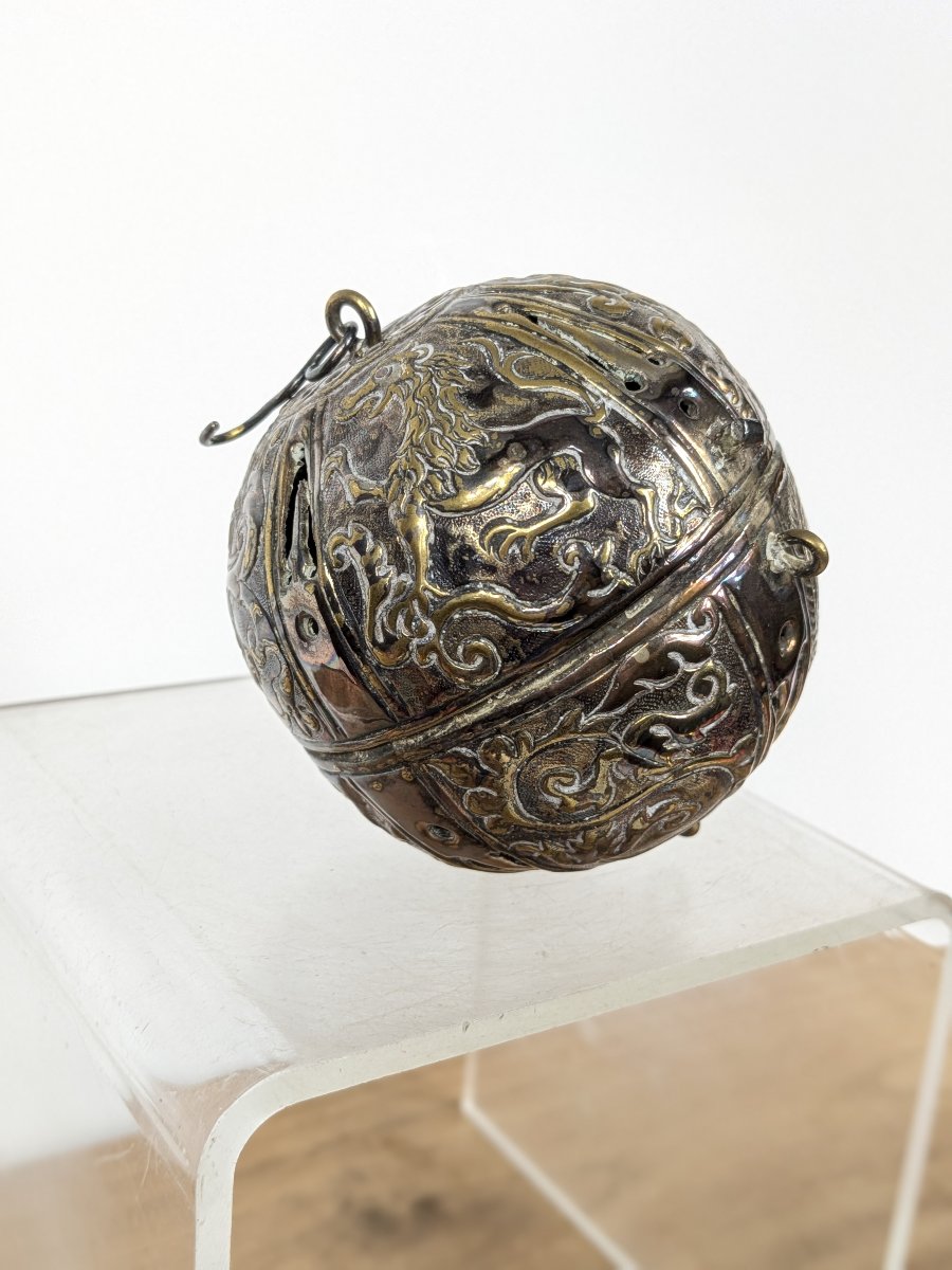 Silver-plated Copper Incense Burner - 18th Century - Central Europe ?-photo-3