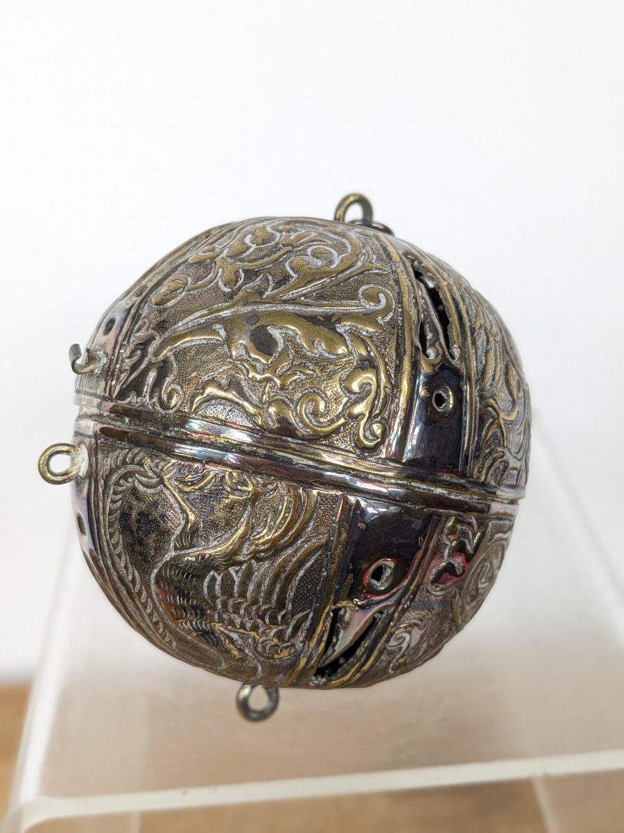 Silver-plated Copper Incense Burner - 18th Century - Central Europe ?-photo-4