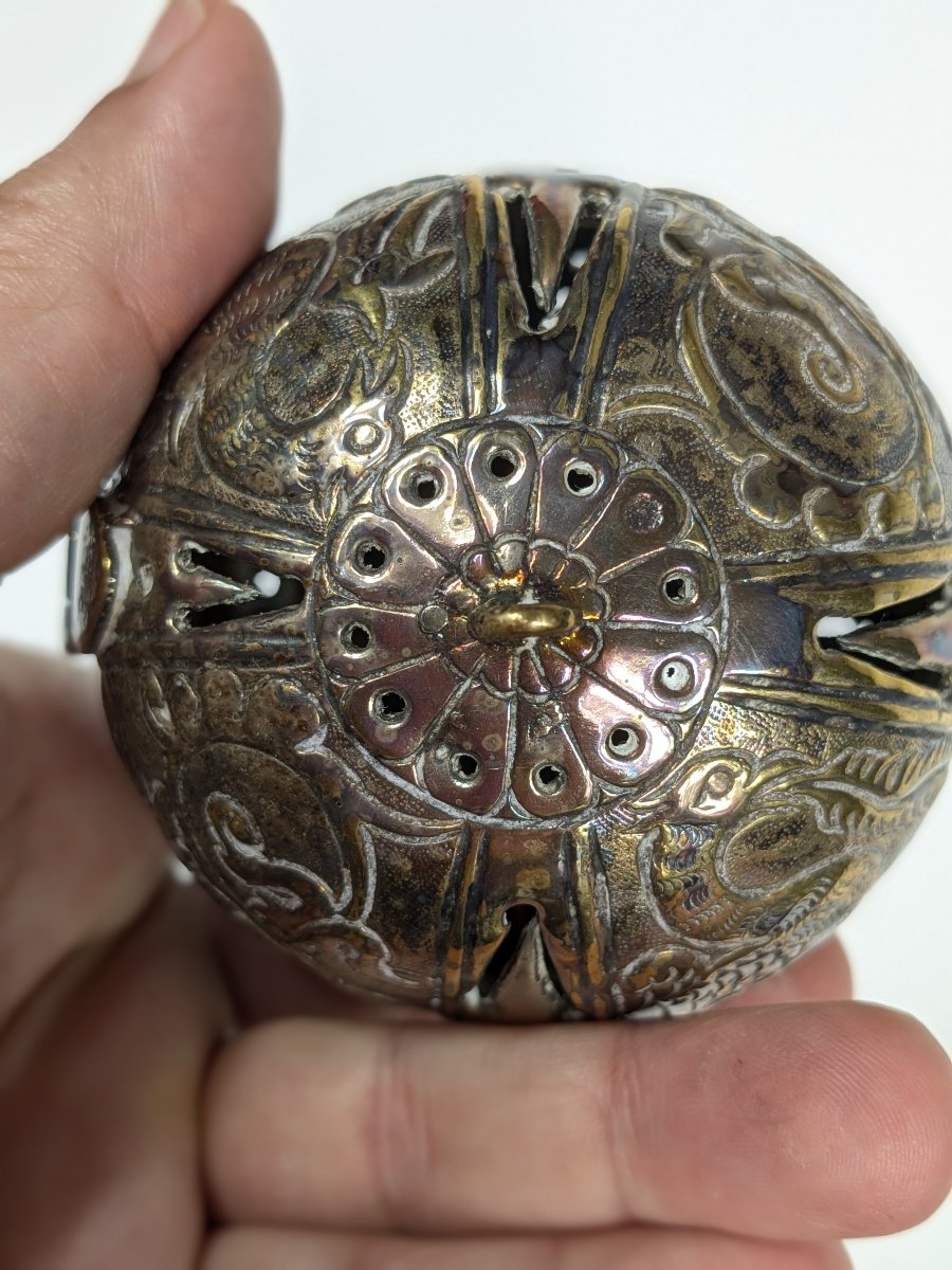 Silver-plated Copper Incense Burner - 18th Century - Central Europe ?-photo-6