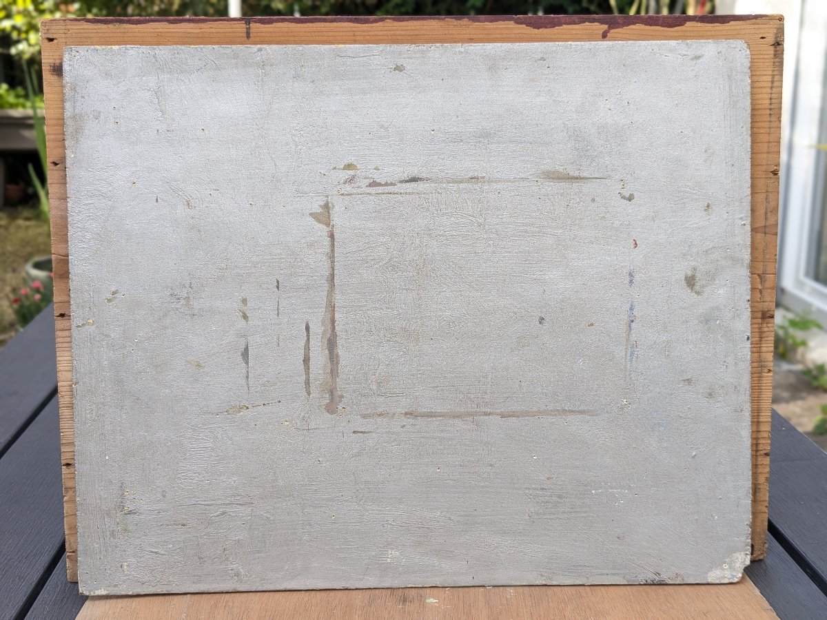 Nu endormi au sofa - huile sur panneau 1930 - -photo-4