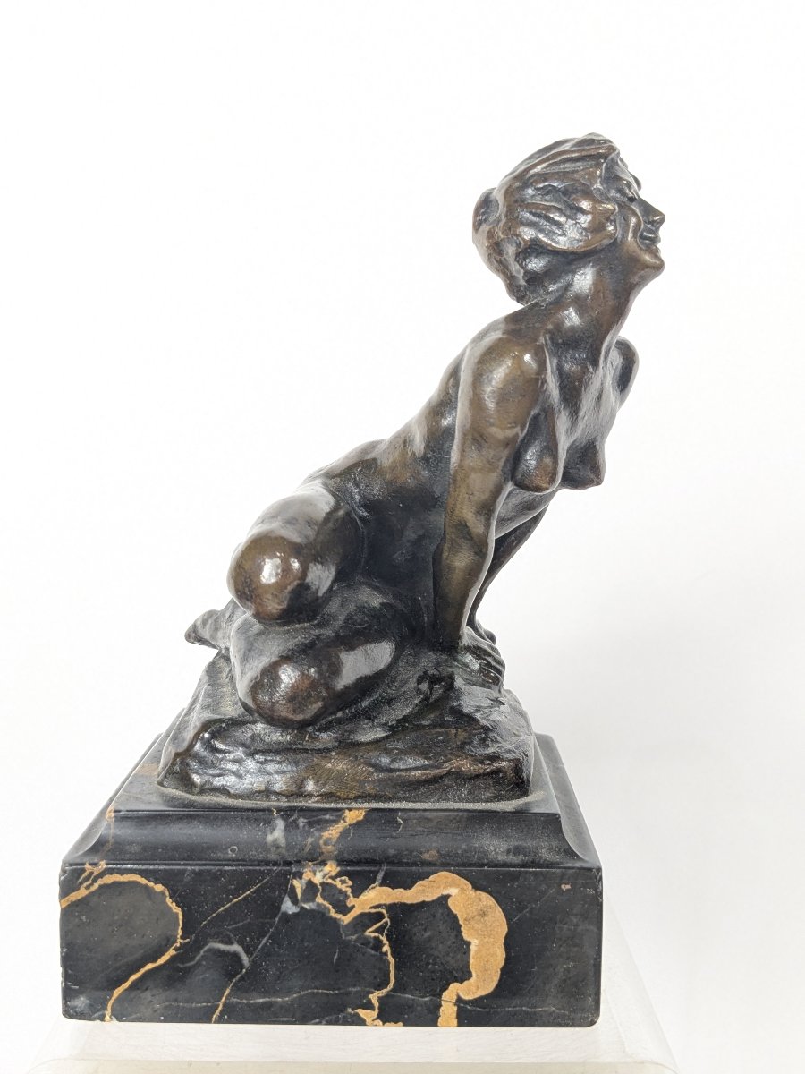 Nu Moqueur - Bronze 1920-30 Par Emmanuel Cavacos-photo-2