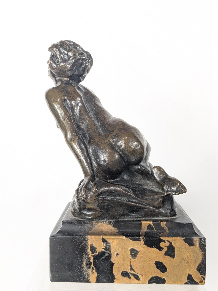Nu Moqueur - Bronze 1920-30 Par Emmanuel Cavacos-photo-2
