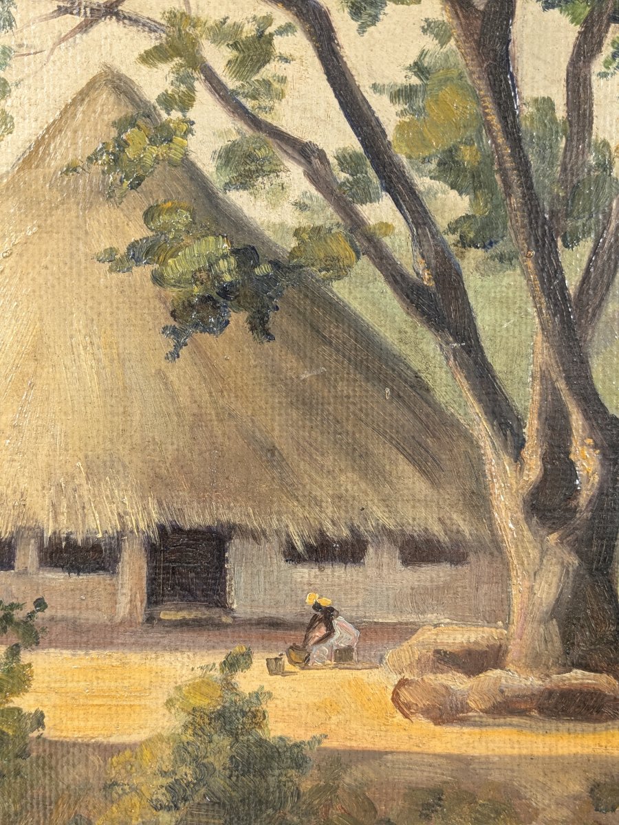 Cases à Dabondy - Conakri 1949 - huile.-photo-4