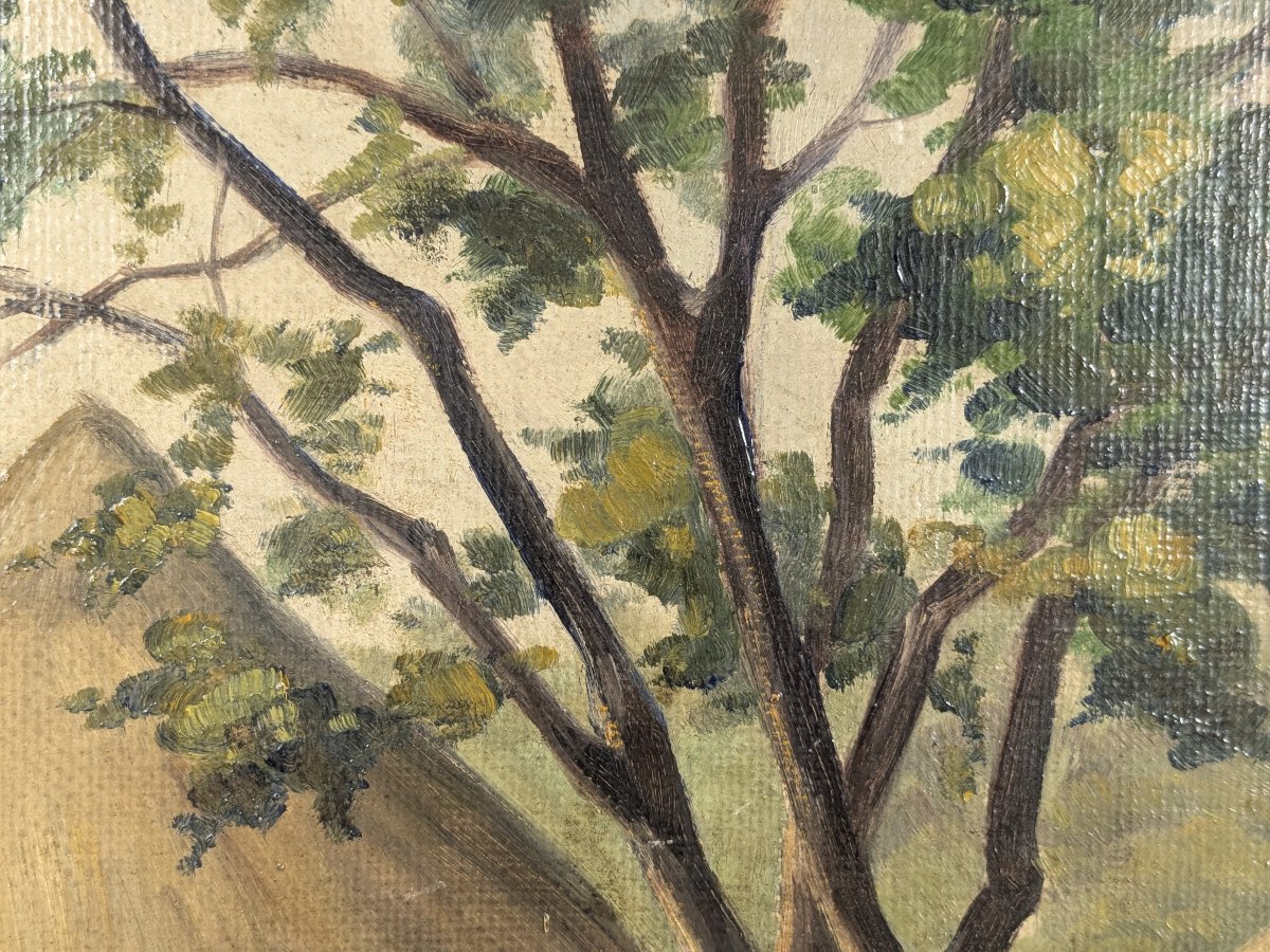 Cases à Dabondy - Conakri 1949 - huile.-photo-3
