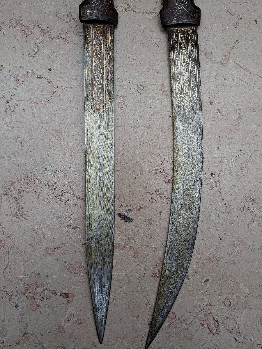 Pair Of Daggers, Khanjar-kinjal – Caucasus? – 19th Century-photo-2