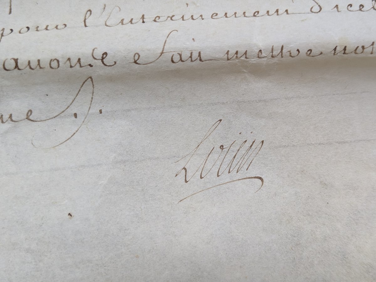 Lettre de grâce, accordée par Louis XV  - parchemin signé Louis -  1738-photo-2